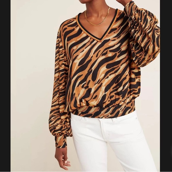 Blank London Tops - Women's Patrice Tiger Print Blouse